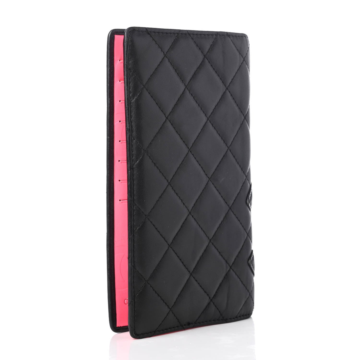 Chanel Calfskin Quilted Cambon Yen Wallet Black 3 of 7