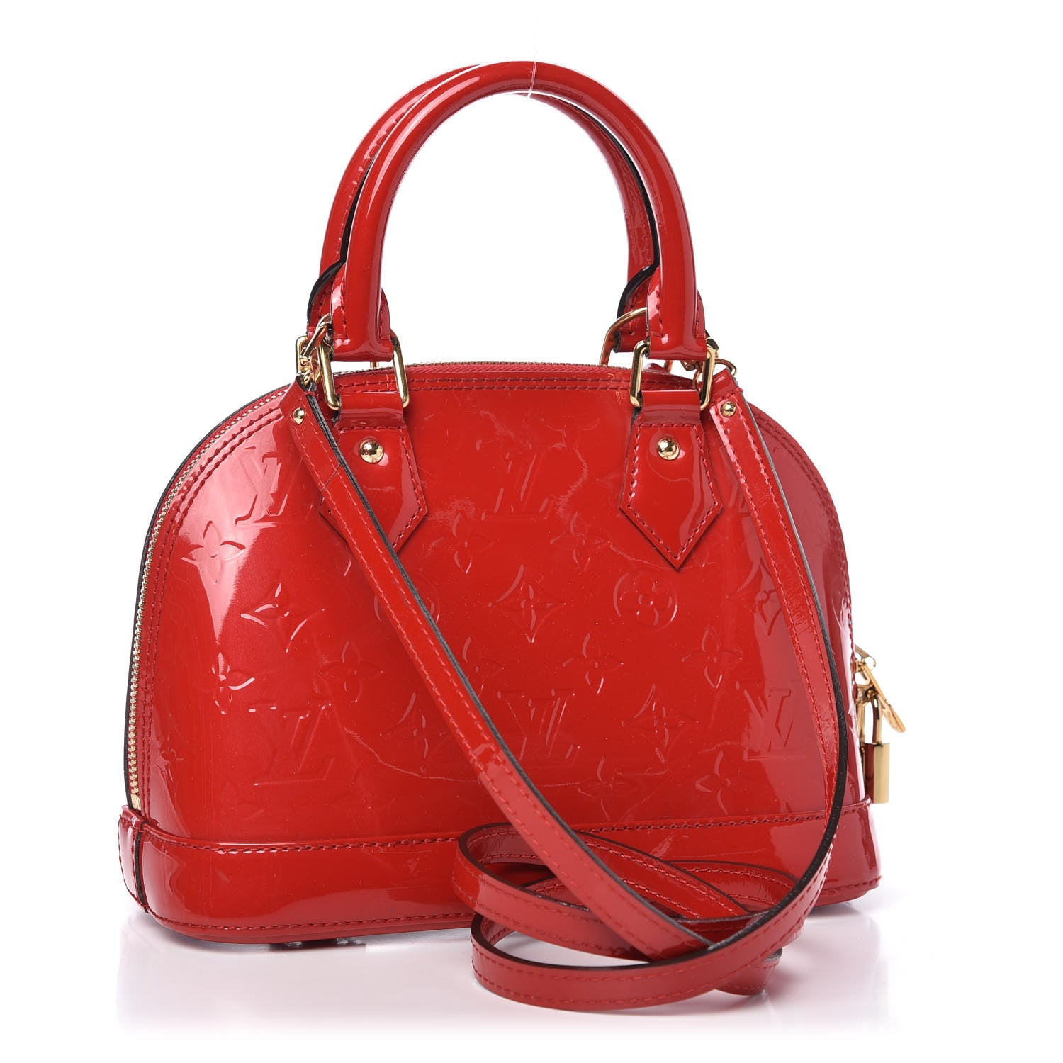 Louis Vuitton Vernis Alma BB Cherry 3 of 9