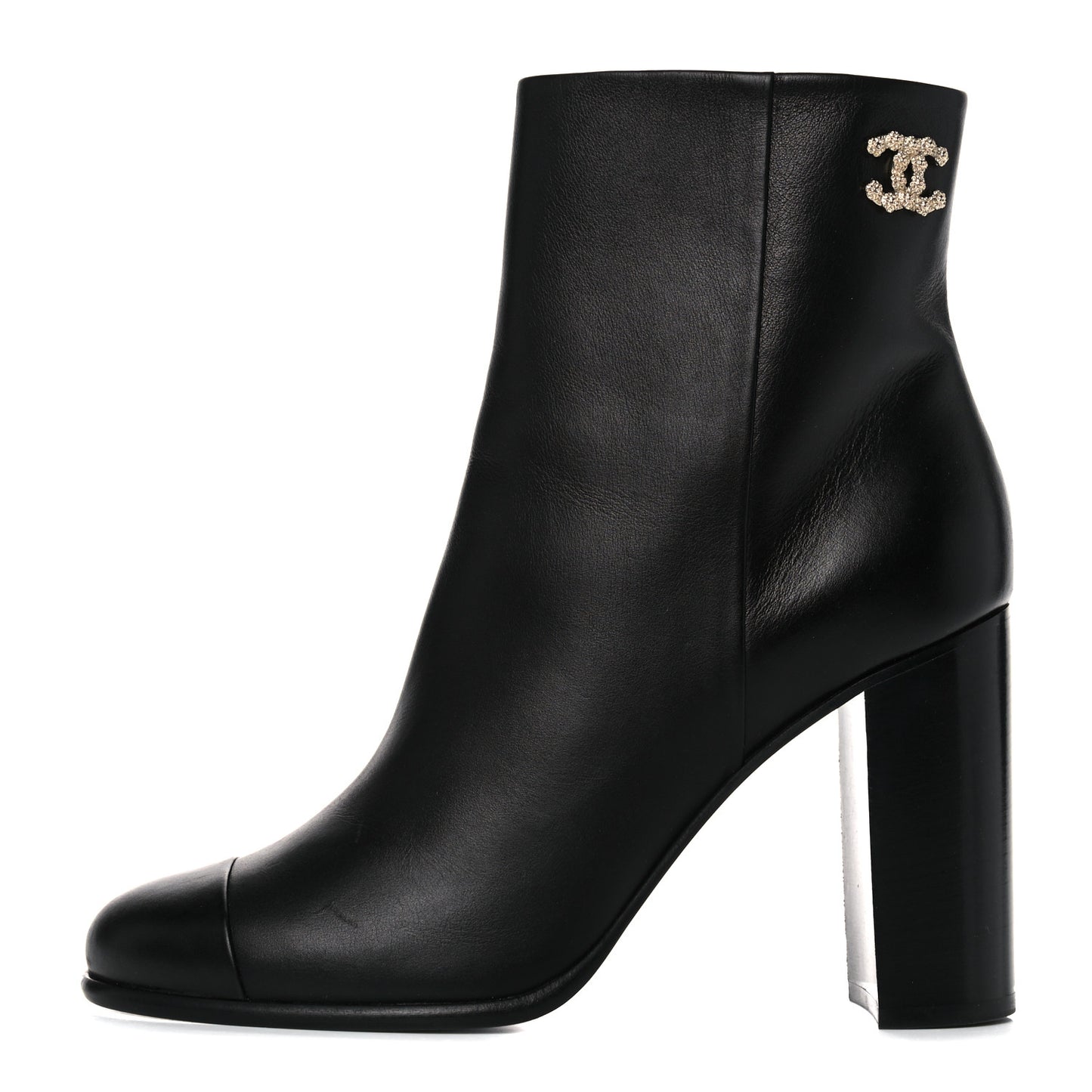 Calfskin CC Ankle Boots 41 Black