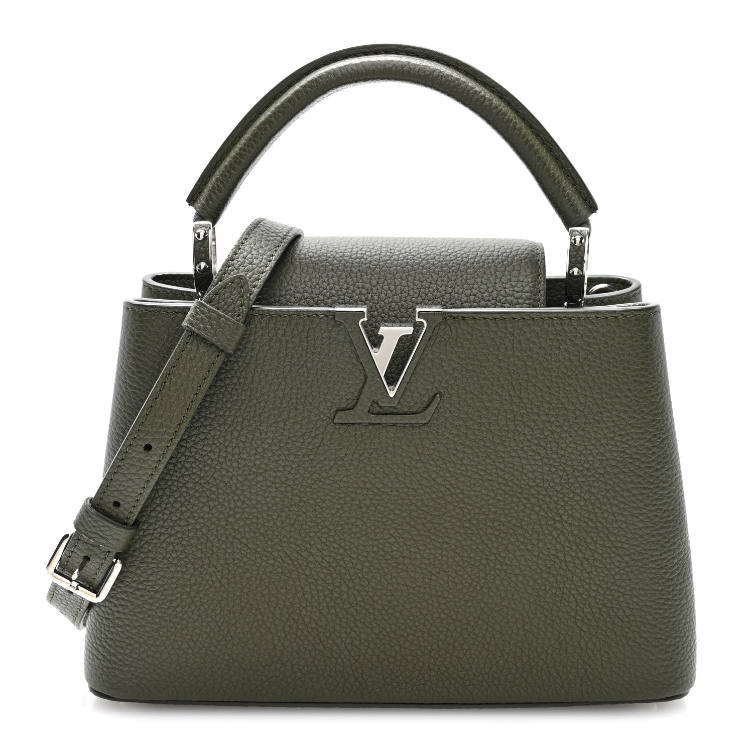 Louis Vuitton Taurillon Capucines BB Khaki 1 of 9