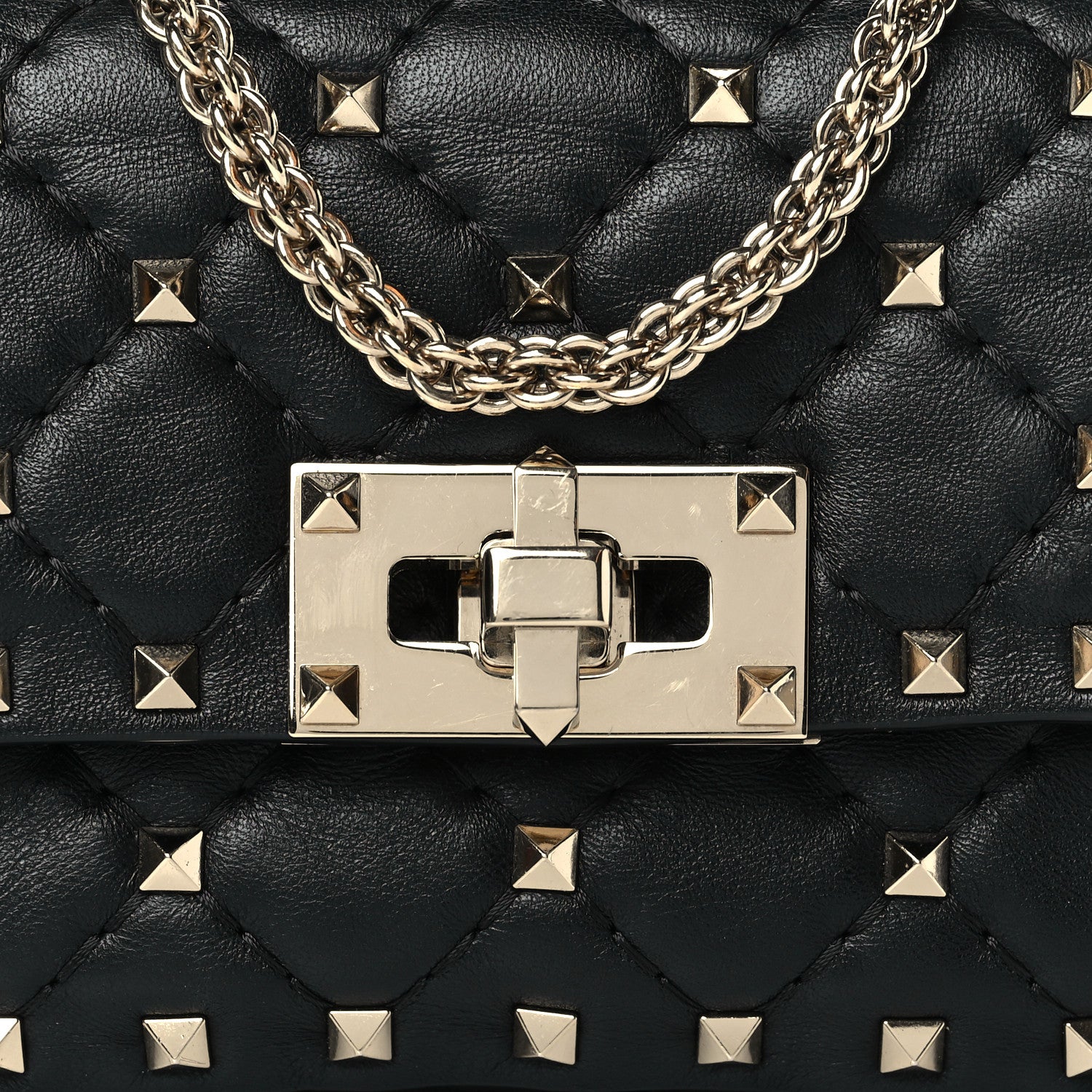 Valentino Garavani Nappa Micro Rockstud Spike Shoulder Bag Black 6 of 8