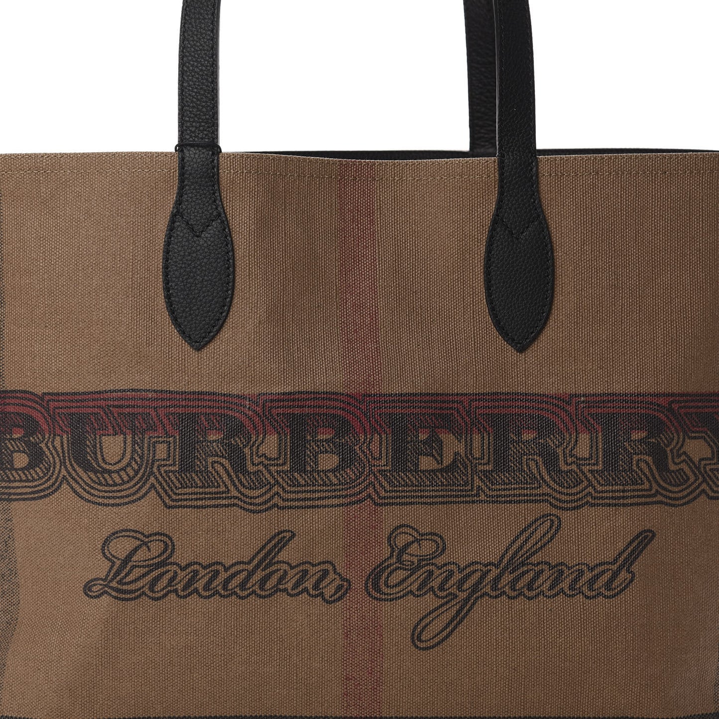 Coated Canvas Mega Check Medium Doodle Tote Black