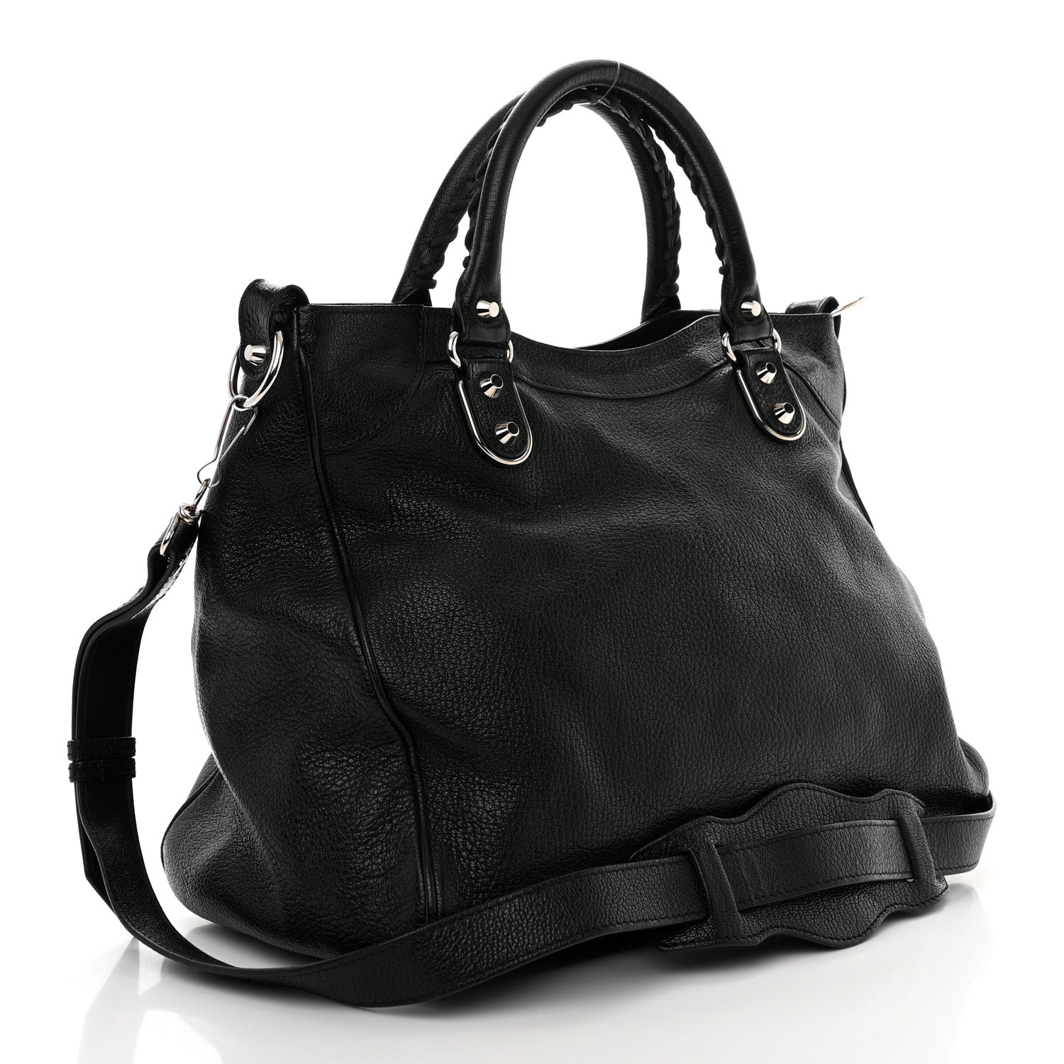 Balenciaga Chevre Silver Metallic Edge Hardware Velo Black 3 of 10