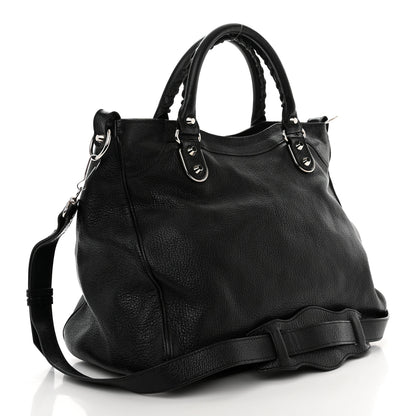 Balenciaga Chevre Silver Metallic Edge Hardware Velo Black 3 of 10