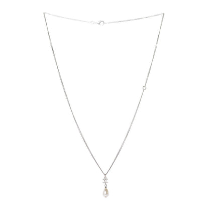Chanel Pearl CC Drop Necklace Gold 3 of 5