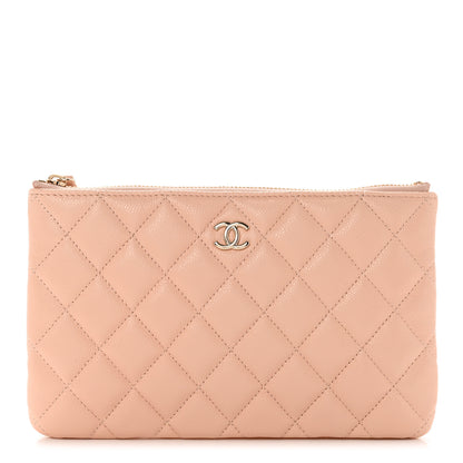 Chanel Caviar Quilted Cosmetic Case Beige 1 of 8