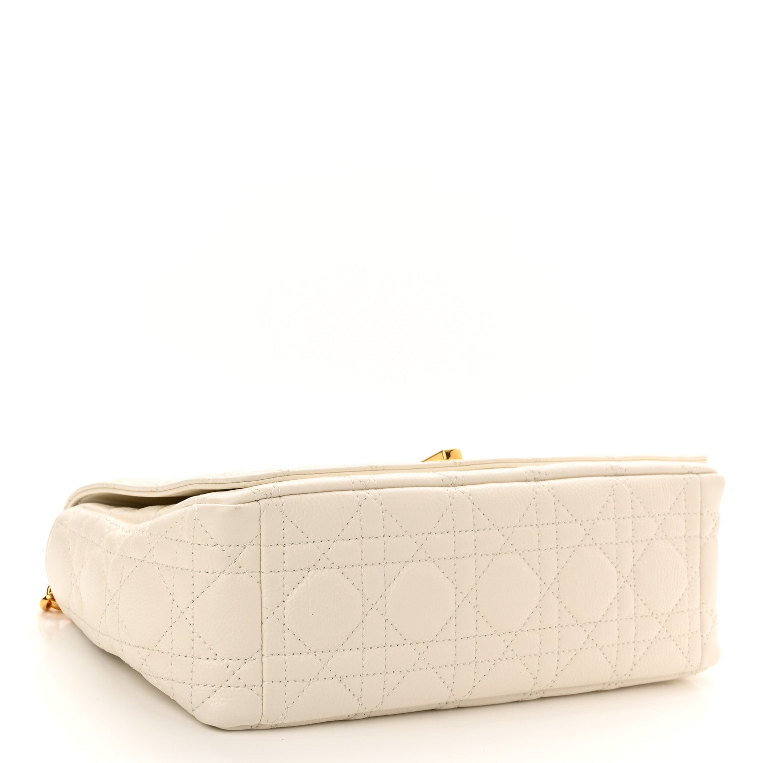 Christian Dior Supple Calfskin Cannage Medium Caro Bag Ivory 4 of 10