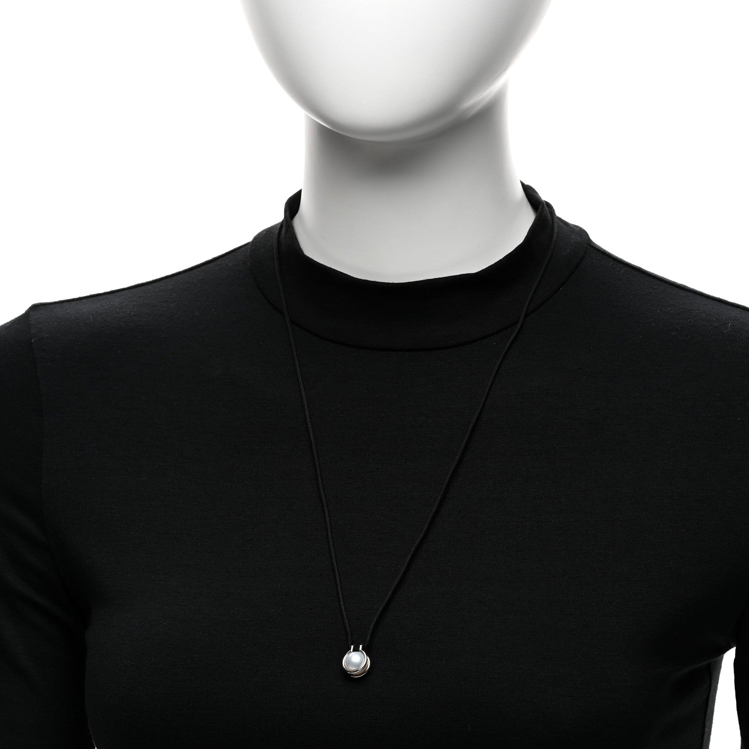 Tiffany Sterling Silver Pearl HardWear Cord Necklace 2 of 5