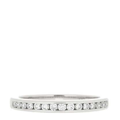 Tiffany Platinum Diamond 2.5mm Half Circle Wedding Band Ring 48 4.5 1 of 5