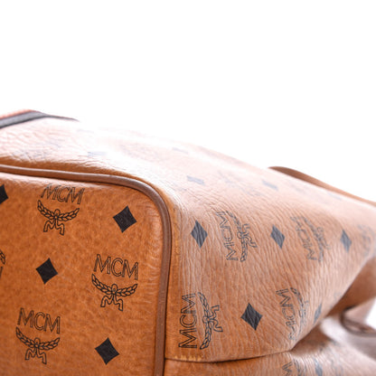 MCM Visetos Rudic Shopper Tote Cognac Orange 12 of 15