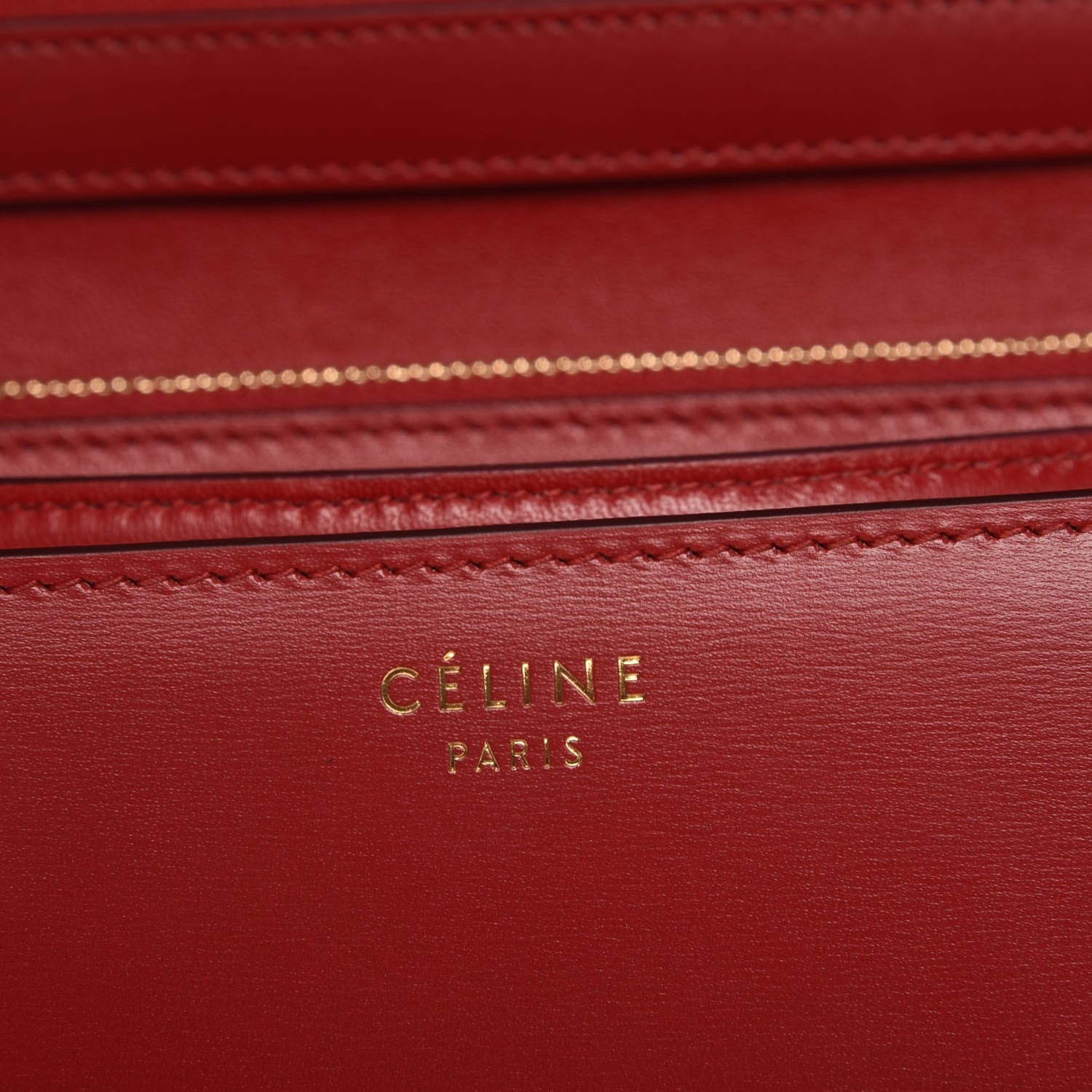 Celine Box Calfskin Medium Classic Box Flap Bag Red 6 of 8