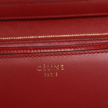 Celine Box Calfskin Medium Classic Box Flap Bag Red 6 of 8