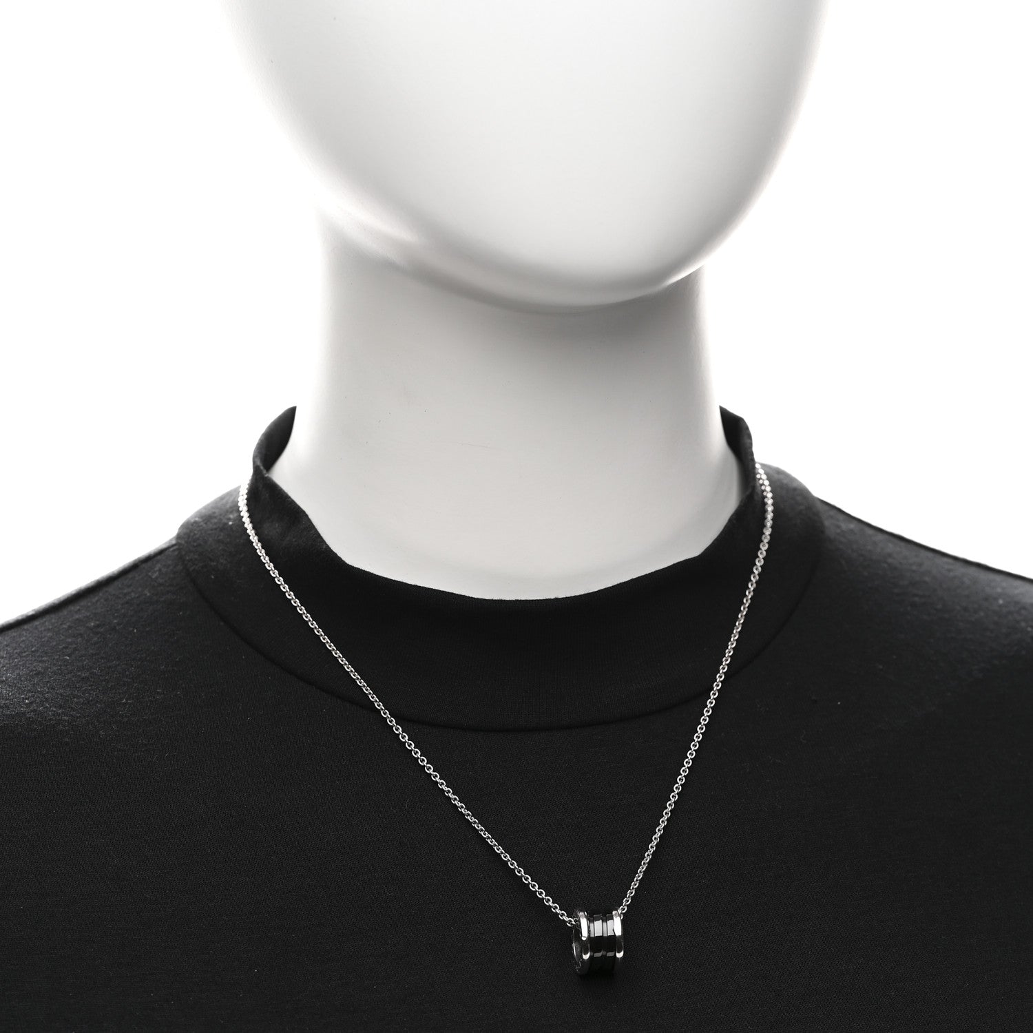 Bulgari Sterling Silver Ceramic Save The Children Pendant Necklace 2 of 5