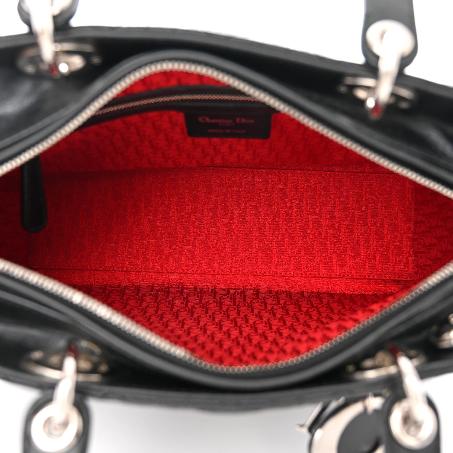 Christian Dior Lambskin Cannage Large Lady Dior Black 5 of 11