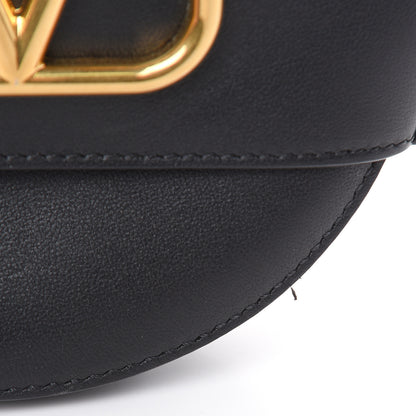 Valentino Garavani Calfskin VLogo Round Crossbody Bag Black 10 of 10
