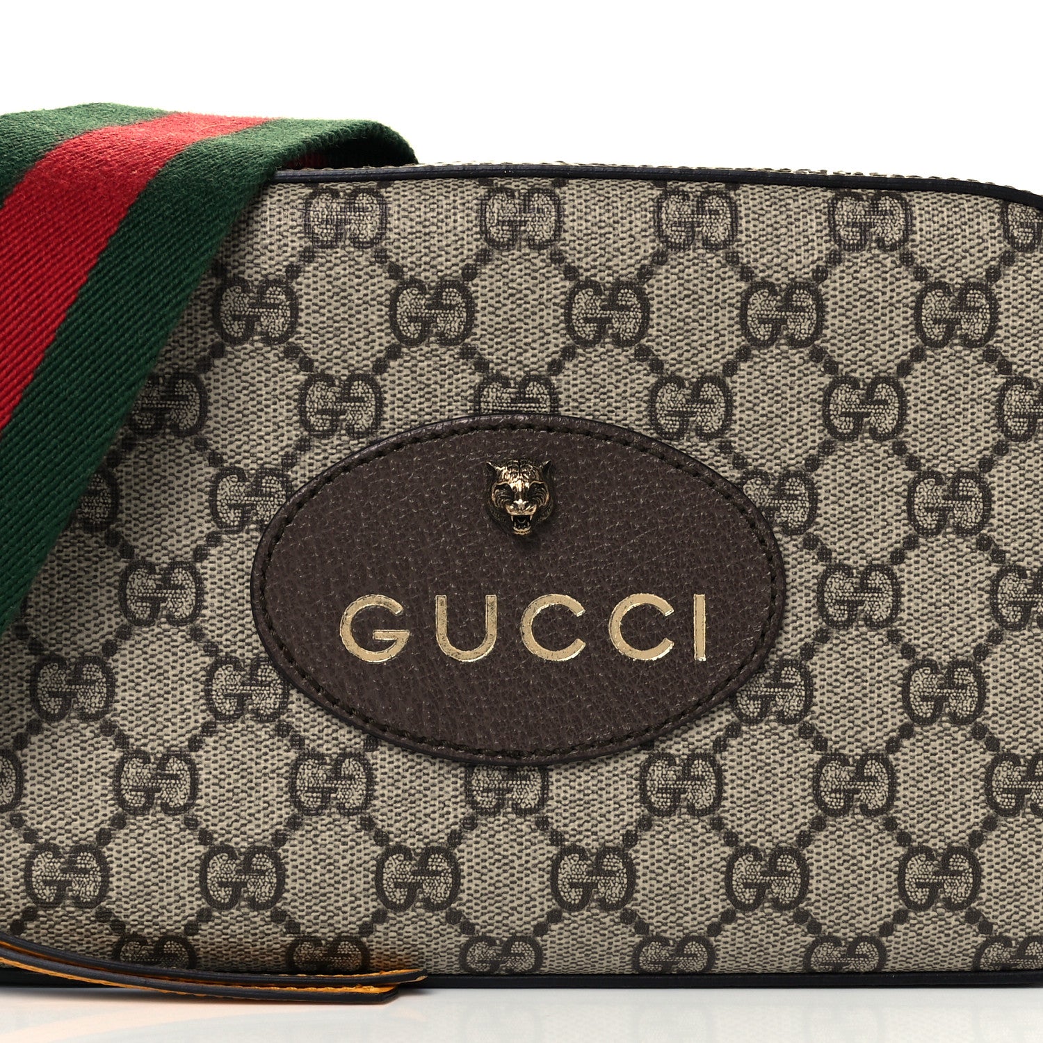 Gucci GG Supreme Monogram Web Neo Vintage Shoulder Bag Beige New Acero Crop 9 of 12