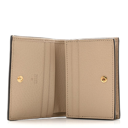 Gucci GG Supreme Monogram Textured Dollar Calfskin Web Ophidia Card Case Beige Mystic White Oatmeal 5 of 8