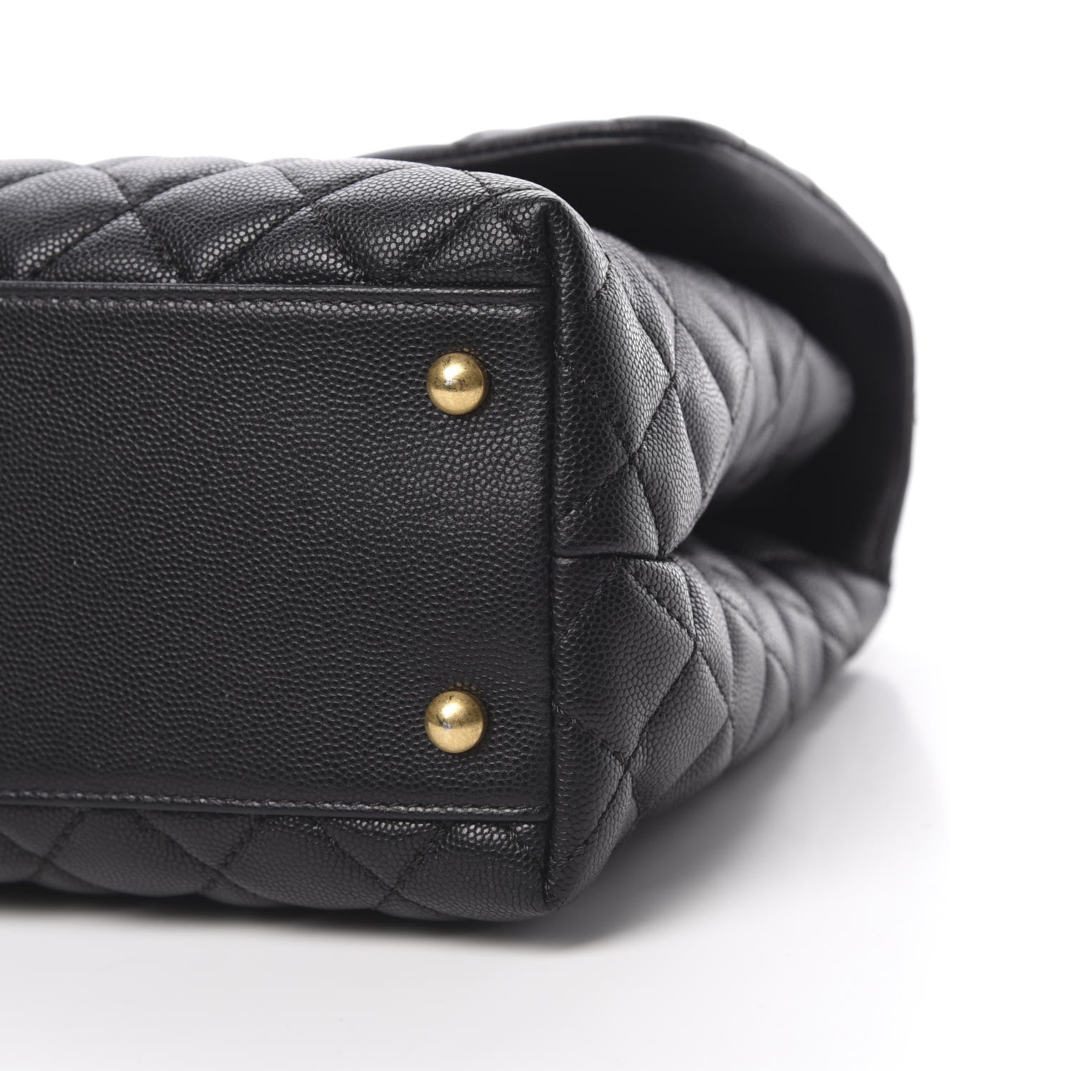 Chanel Caviar Quilted Medium Coco Handle Flap Black 11 of 12