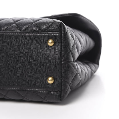 Chanel Caviar Quilted Medium Coco Handle Flap Black 11 of 12