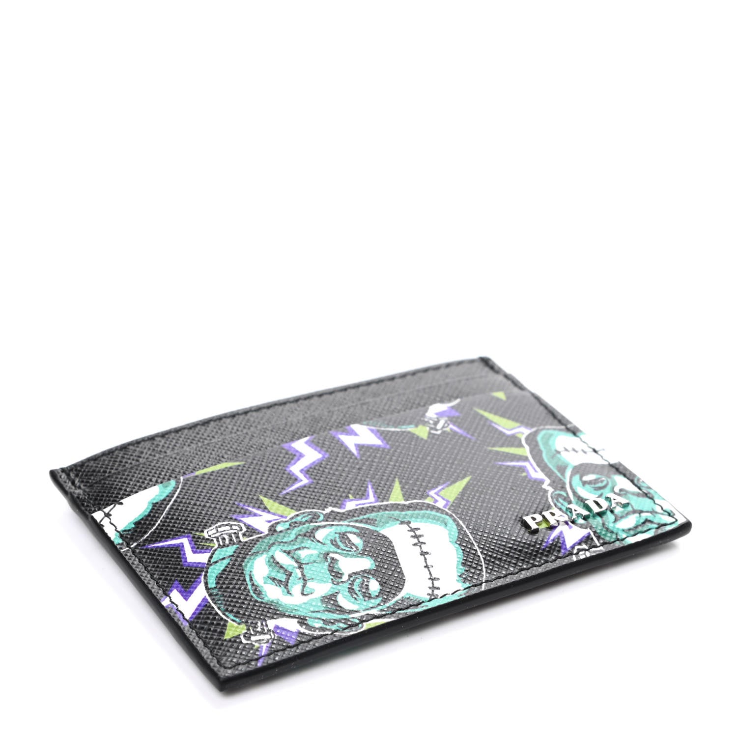 Prada X UNIVERSAL STUDIOS Saffiano Frankenstein Card Holder Menta