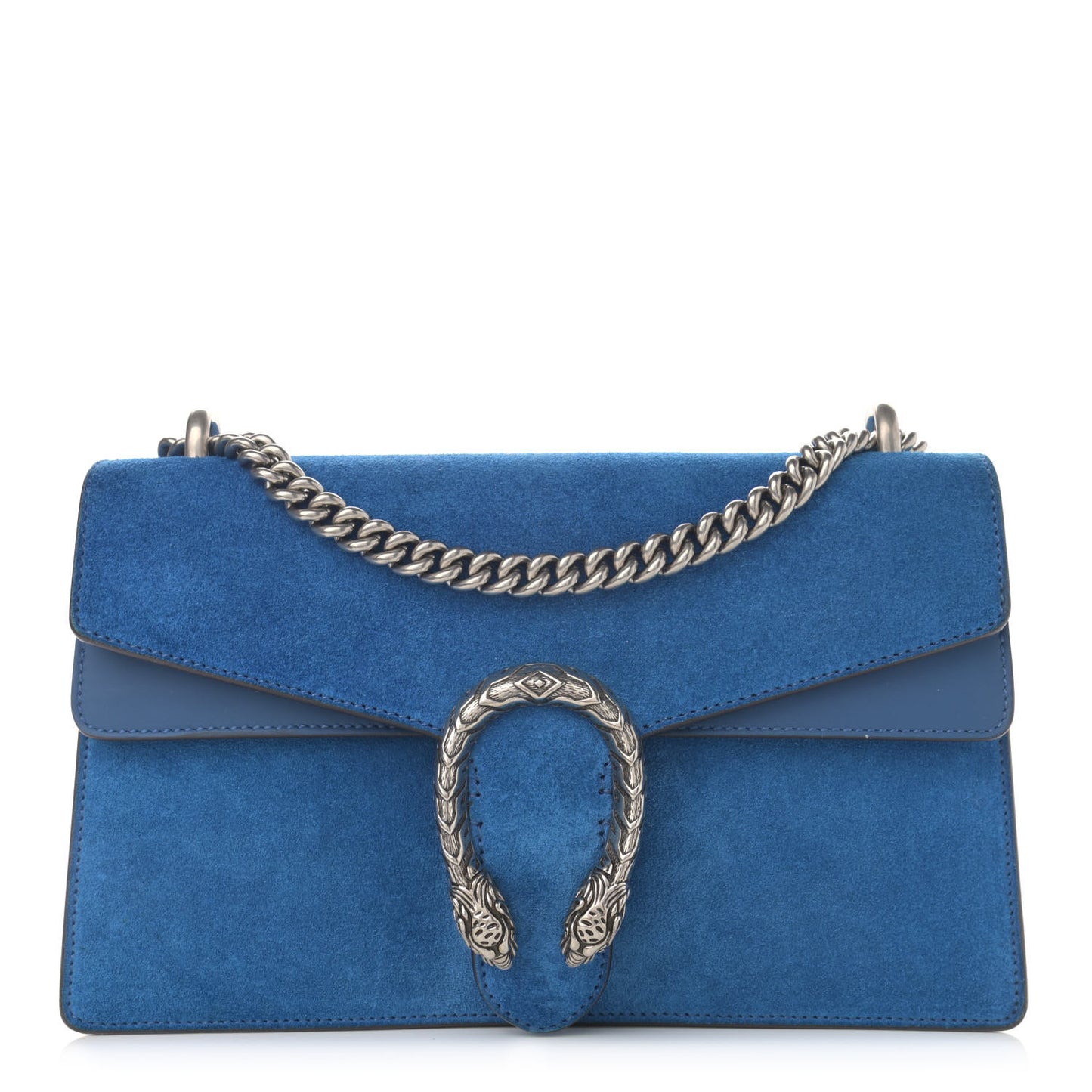 Suede Small Dionysus Shoulder Bag Blue