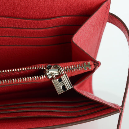 Hermes Chevre Mysore Kelly Longue Wallet Bougainvillea 13 of 13