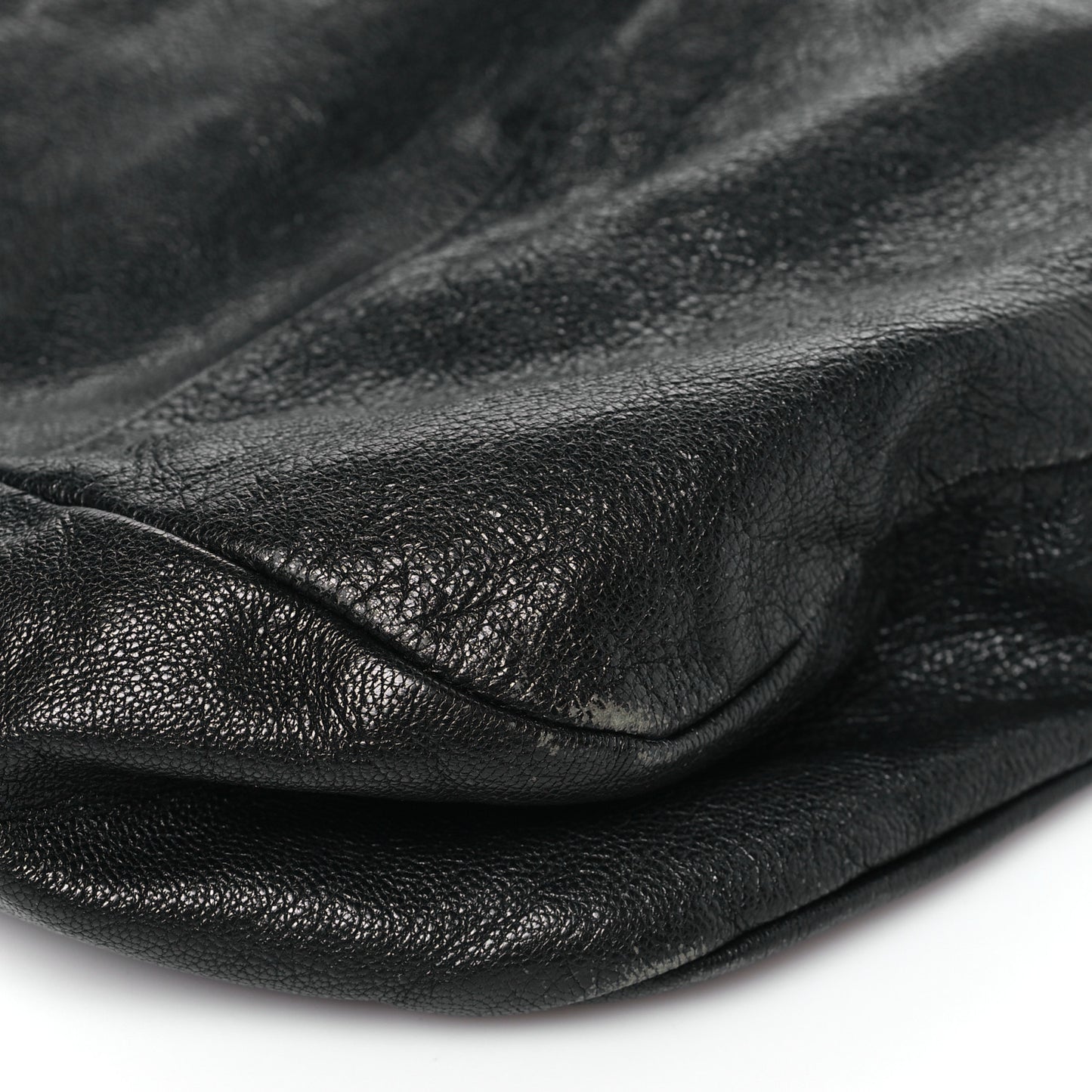 Calfskin Web Metal Bamboo Tote Black
