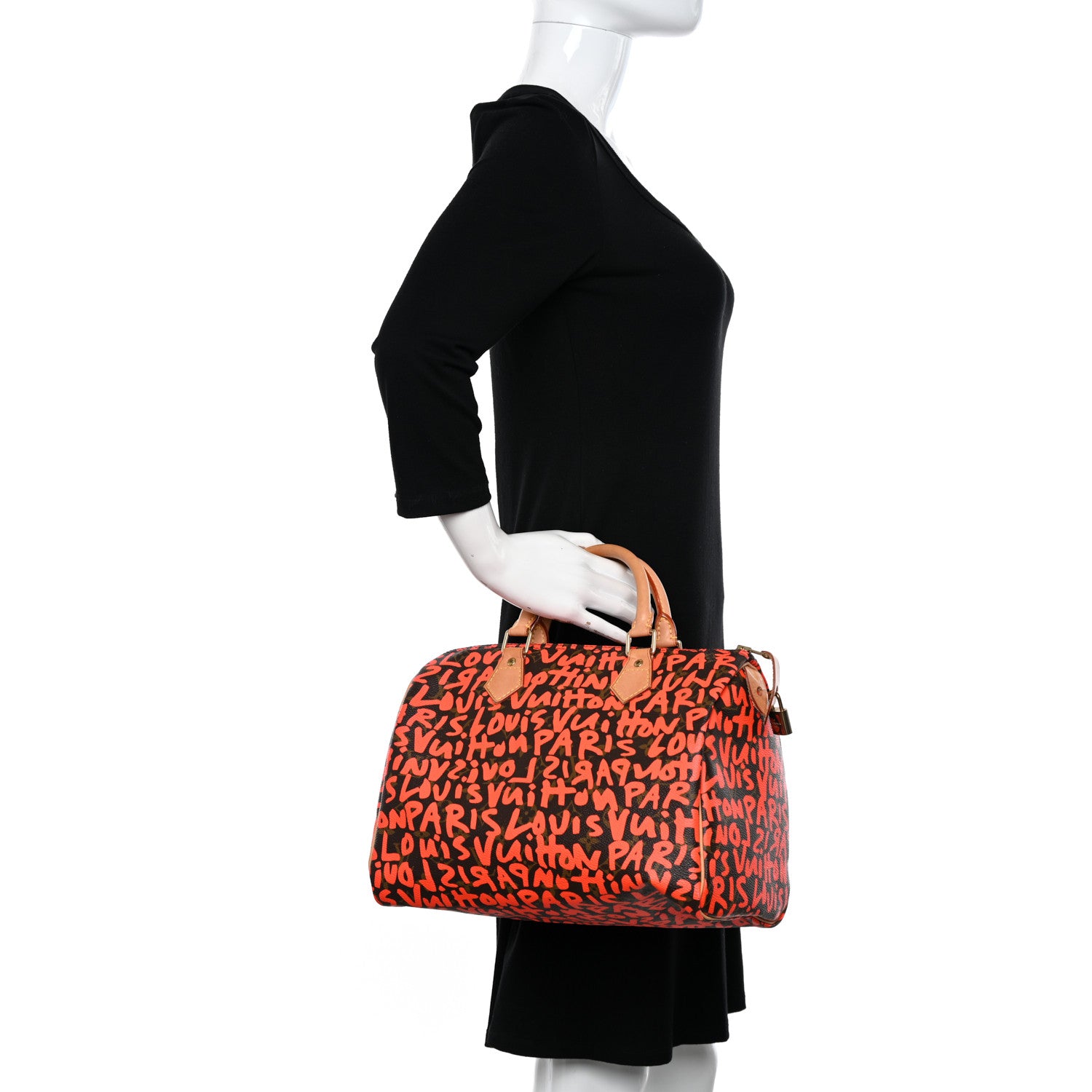 Louis Vuitton Monogram Graffiti Speedy 30 Orange 2 of 14