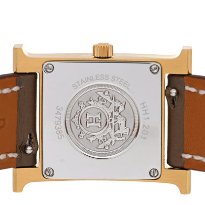 Hermes Stainless Steel Swift 21mm Heure H Hour Quartz Watch Etoupe 4 of 4