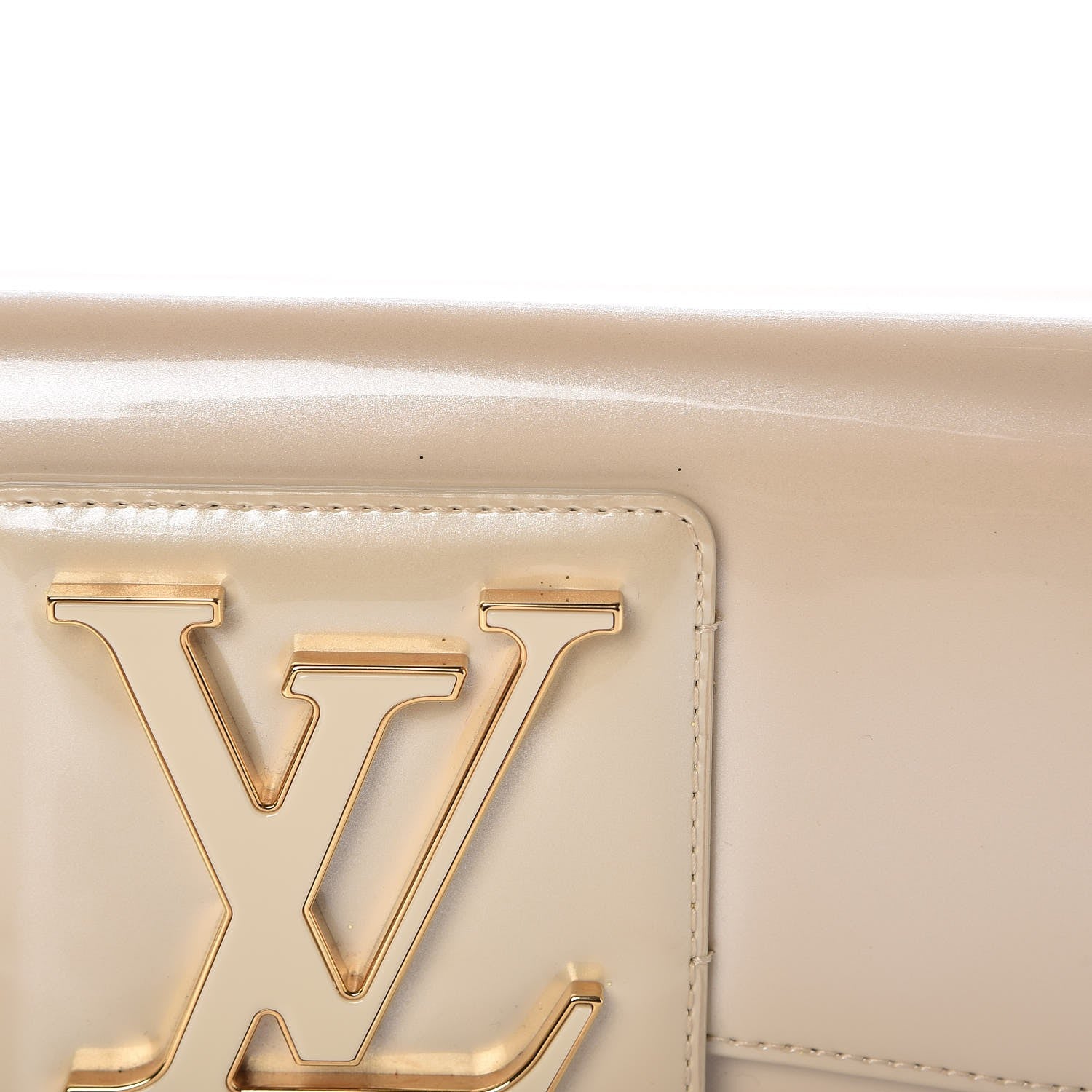 Louis Vuitton Patent Sobe Clutch Blanc Corail 6 of 8