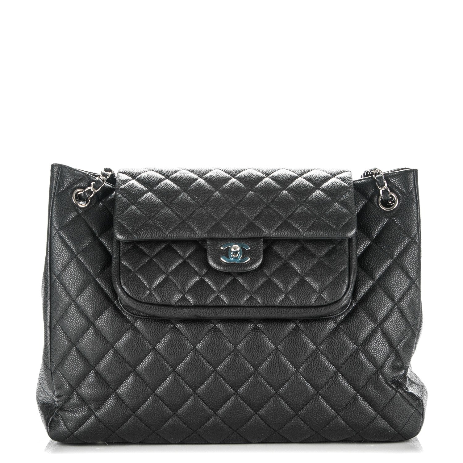 Chanel Caviar Quilted Flap Tote Black 1 of 7