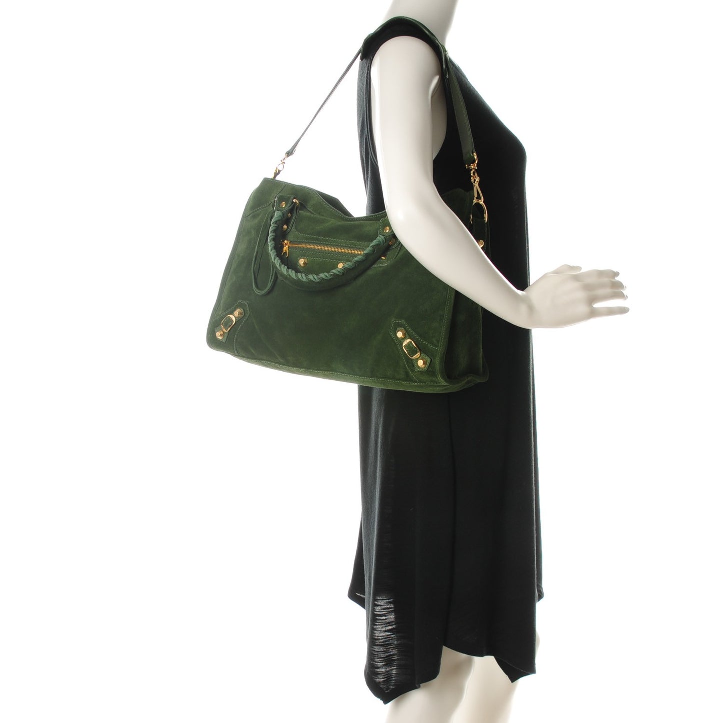 Baby Daim Suede Giant 12 Gold Hardware City Vert Militaire