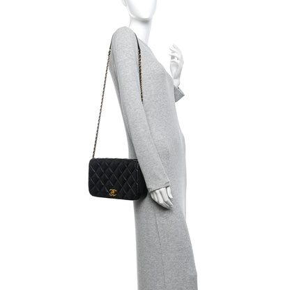 Chanel Calfskin Quilted Nailed CC Flap Bag Black 2 of 10