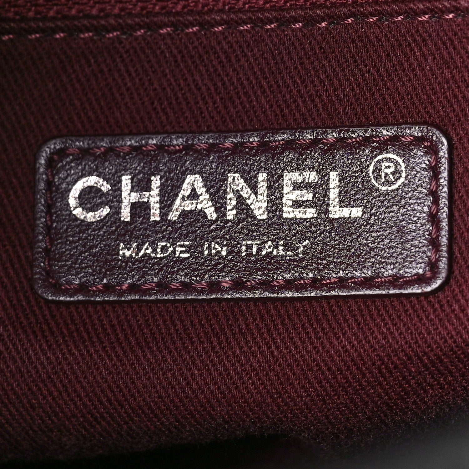 Chanel Glazed Calfskin Quilted Large Nameplate Shopping Tote Black 6 of 11