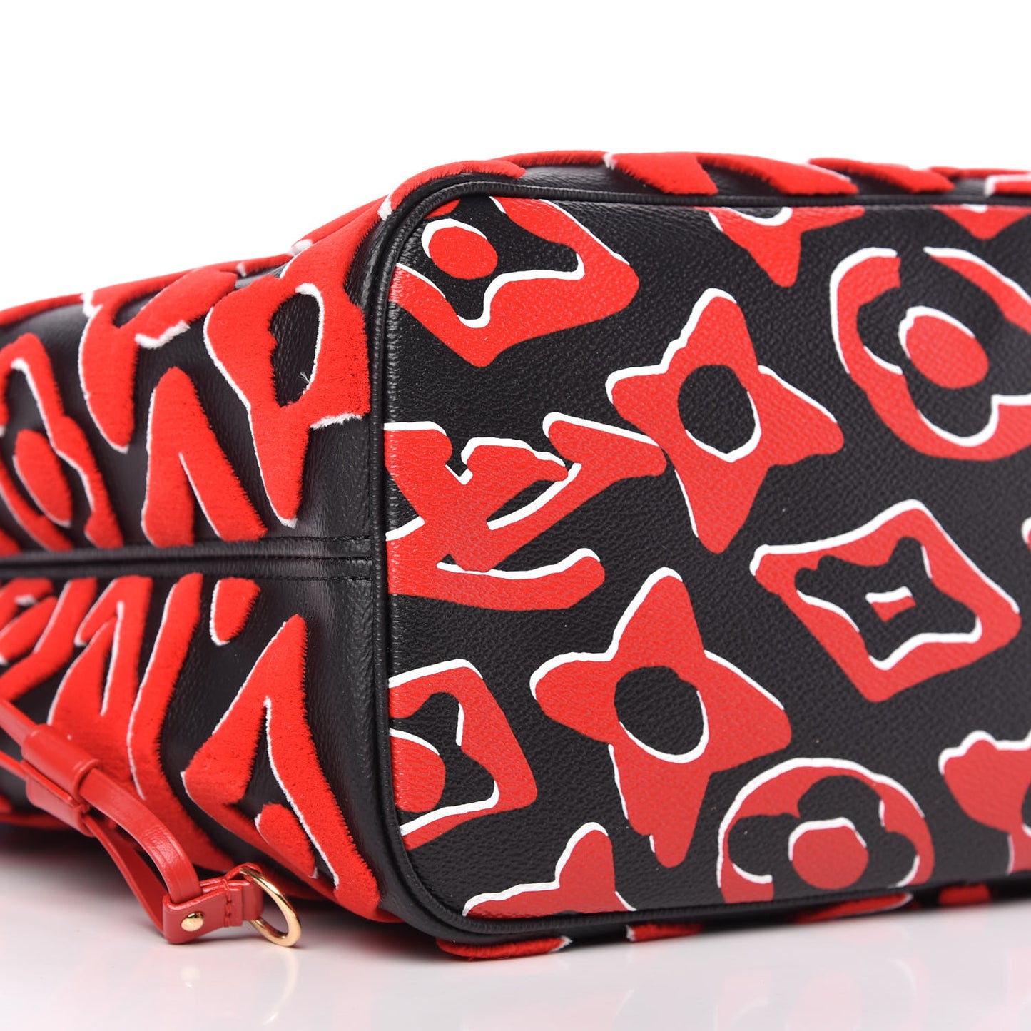 X UF Tufted Monogram Neverfull MM Black Red