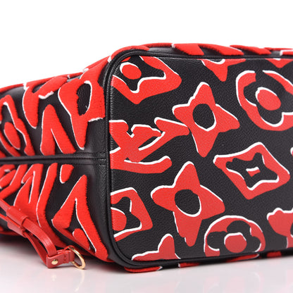Louis Vuitton X UF Tufted Monogram Neverfull MM Black Red 6 of 10