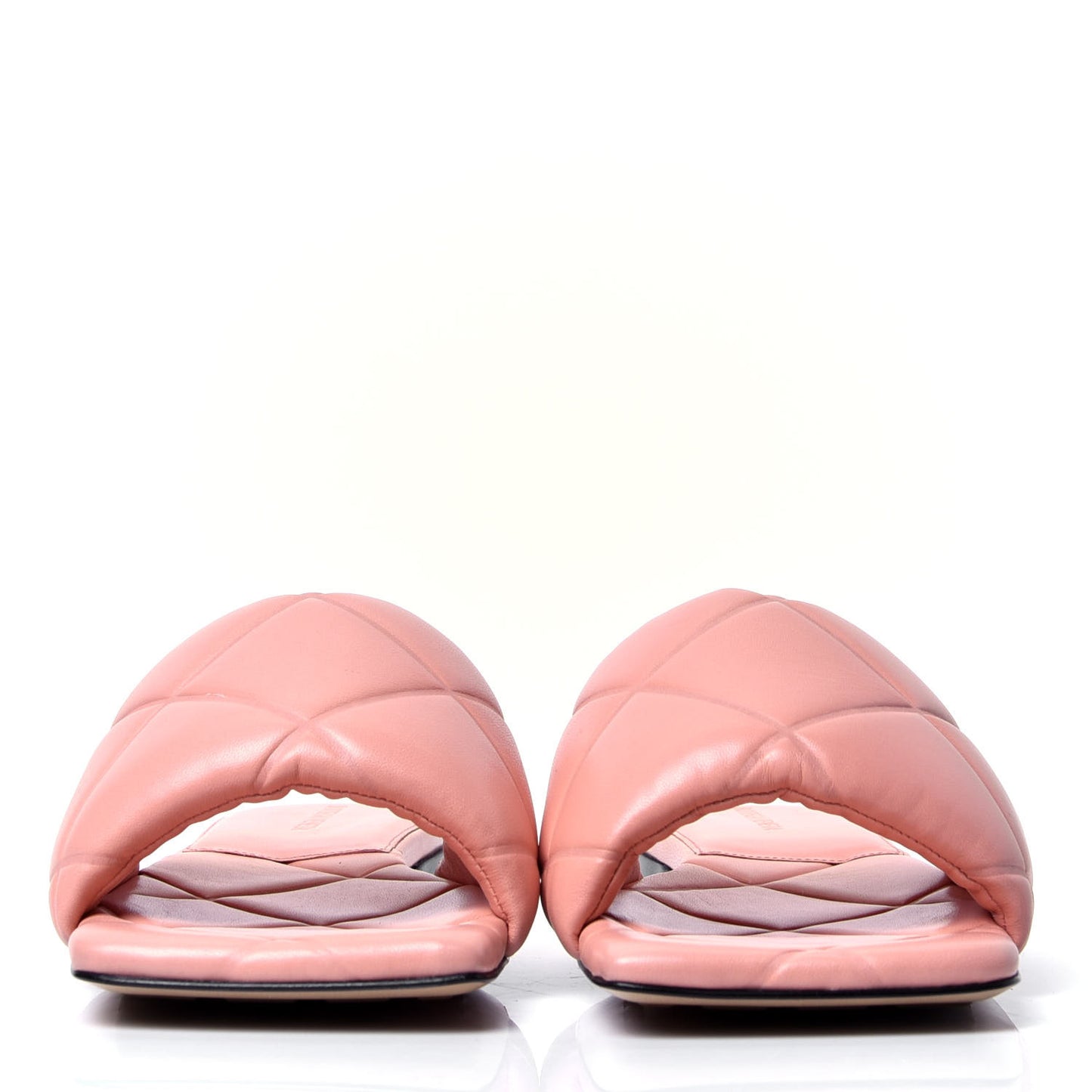 Nappa Quilted Rubber Lido Flat Sandals 38 Blossom