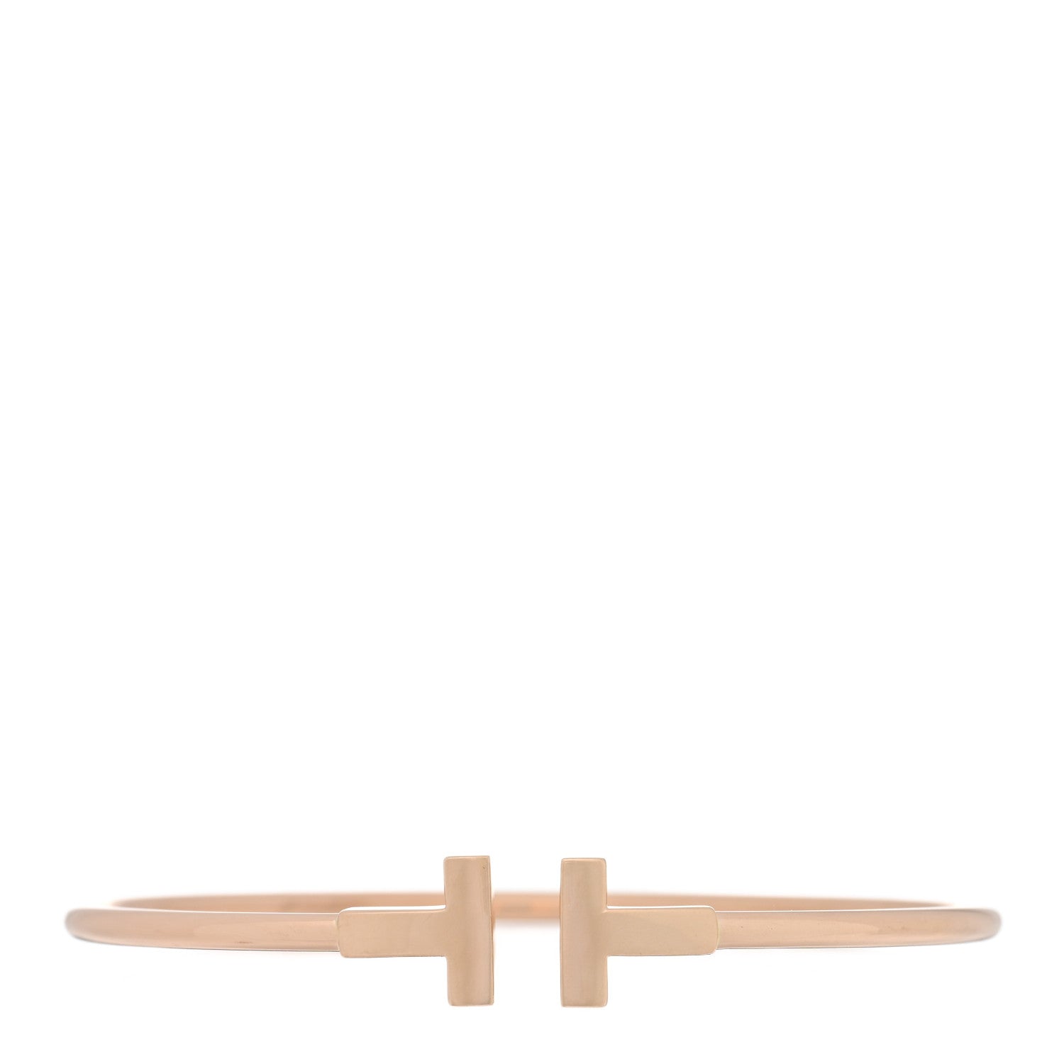 Tiffany 18K Rose Gold T Wire Bracelet 1 of 4