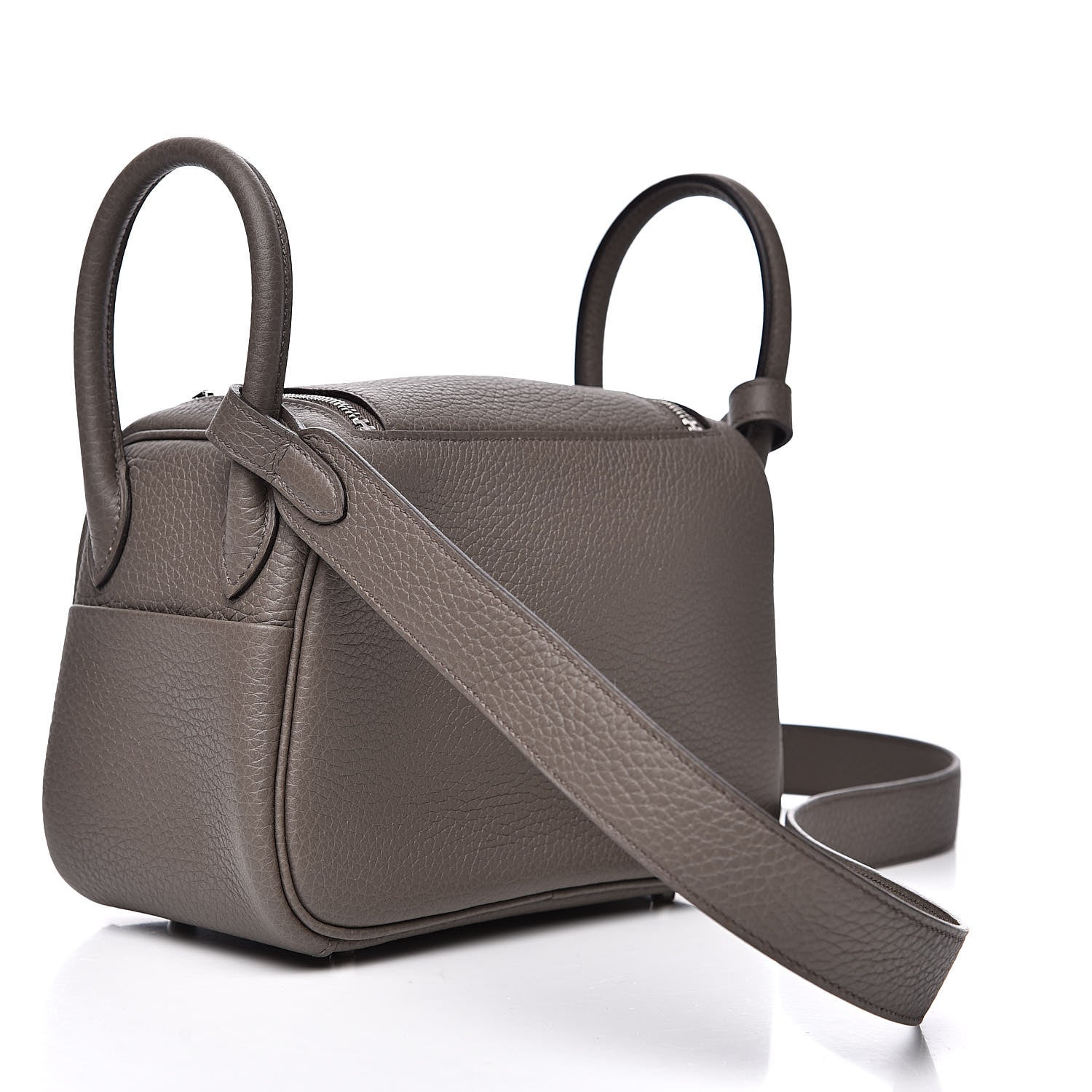 Hermes Taurillon Clemence Mini Lindy 20 Etain 3 of 9