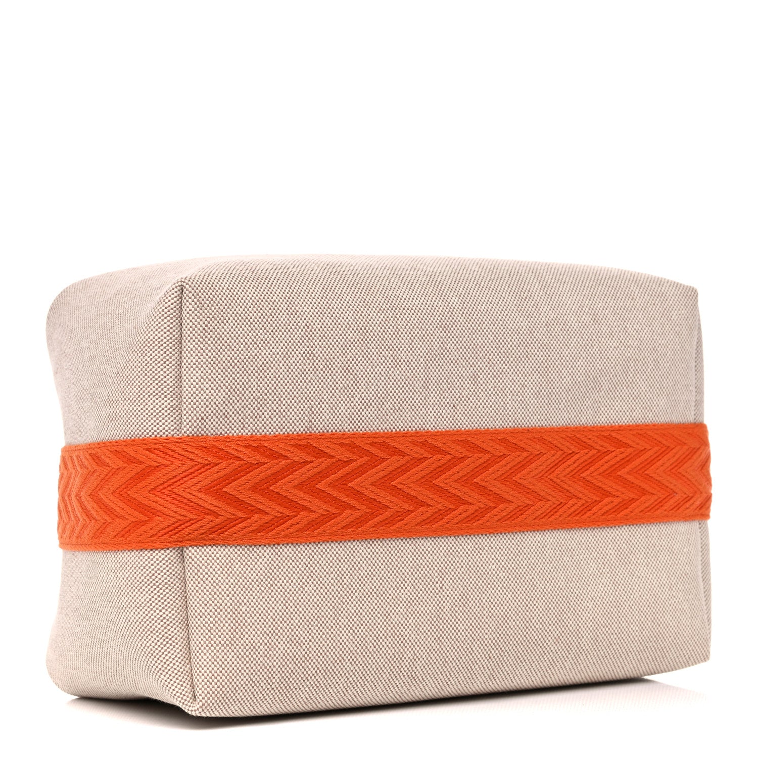 Hermes Canvas Small Bride-A-Brac Pouch Natural Orange 3 of 7