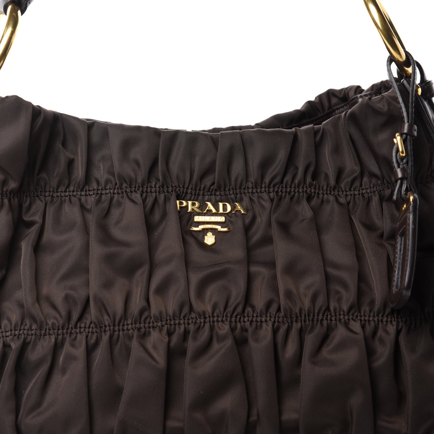 Prada Tessuto Nylon Gaufre Hobo Moro 10 of 10