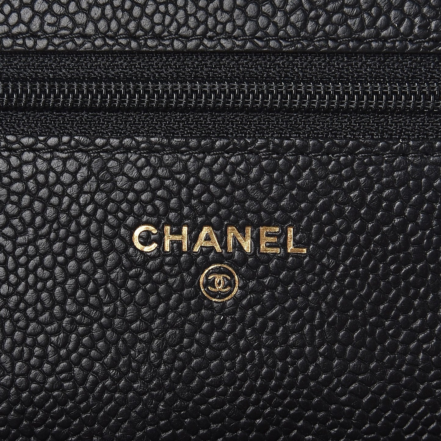 Caviar Quilted Boy Wallet On Chain WOC Black