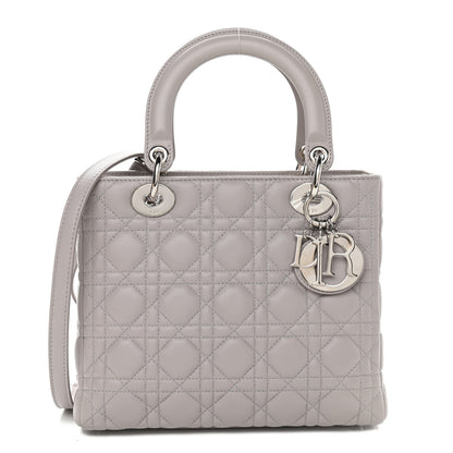 Christian Dior Lambskin Cannage Medium Lady Dior Grey 1 of 10