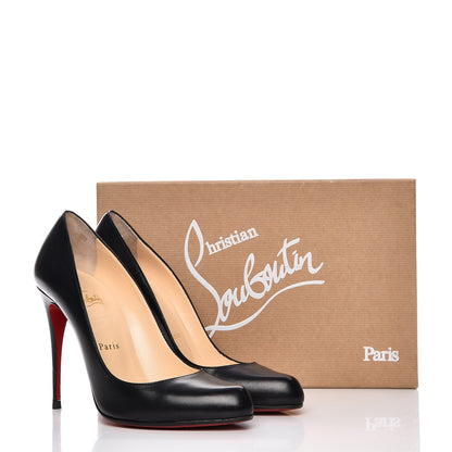 Christian Louboutin Kid Hi Elisa 100 Pumps 38 Black 10 of 11