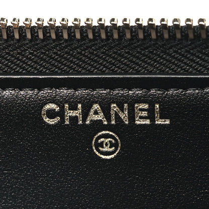 Chanel Shiny Lambskin Gusset Zip Around Waist Belt Wallet Black 6 of 11