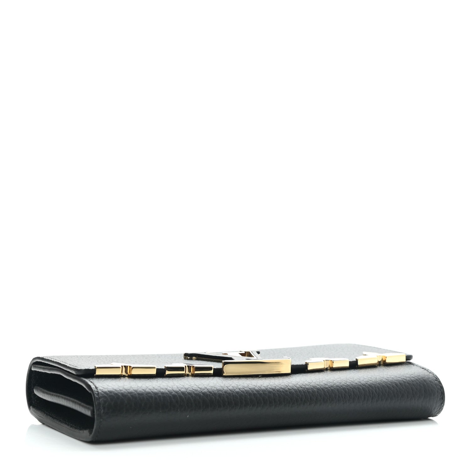 Louis Vuitton Taurillon Embellished Capucines Long Wallet Black 3 of 5