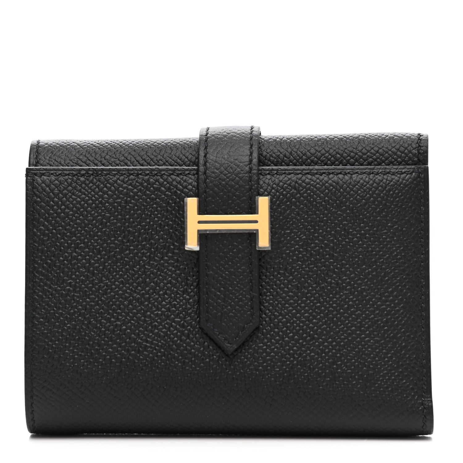 Hermes Epsom Tri-Fold Compact Bearn Wallet Black 1 of 8