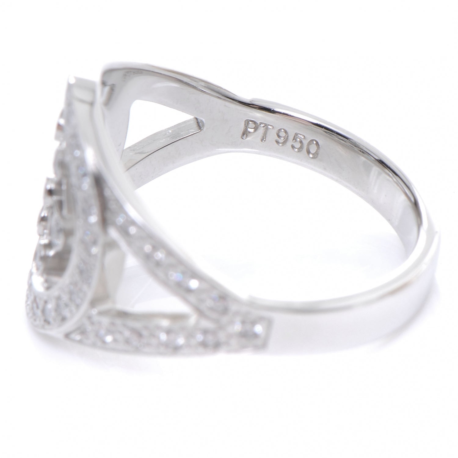 Tiffany Platinum Diamond Voile Ring 4.5 4 of 8