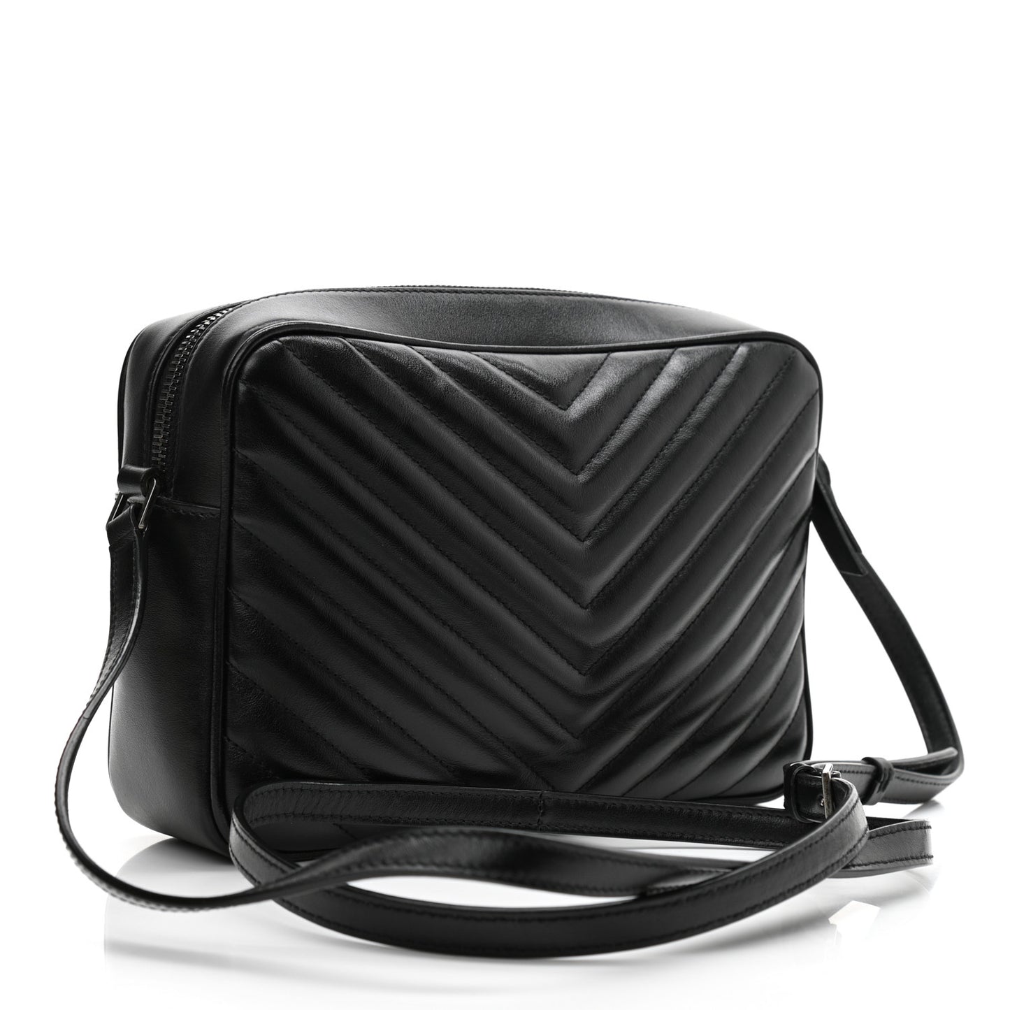 Calfskin Matelasse Monogram Lou Camera Bag Black