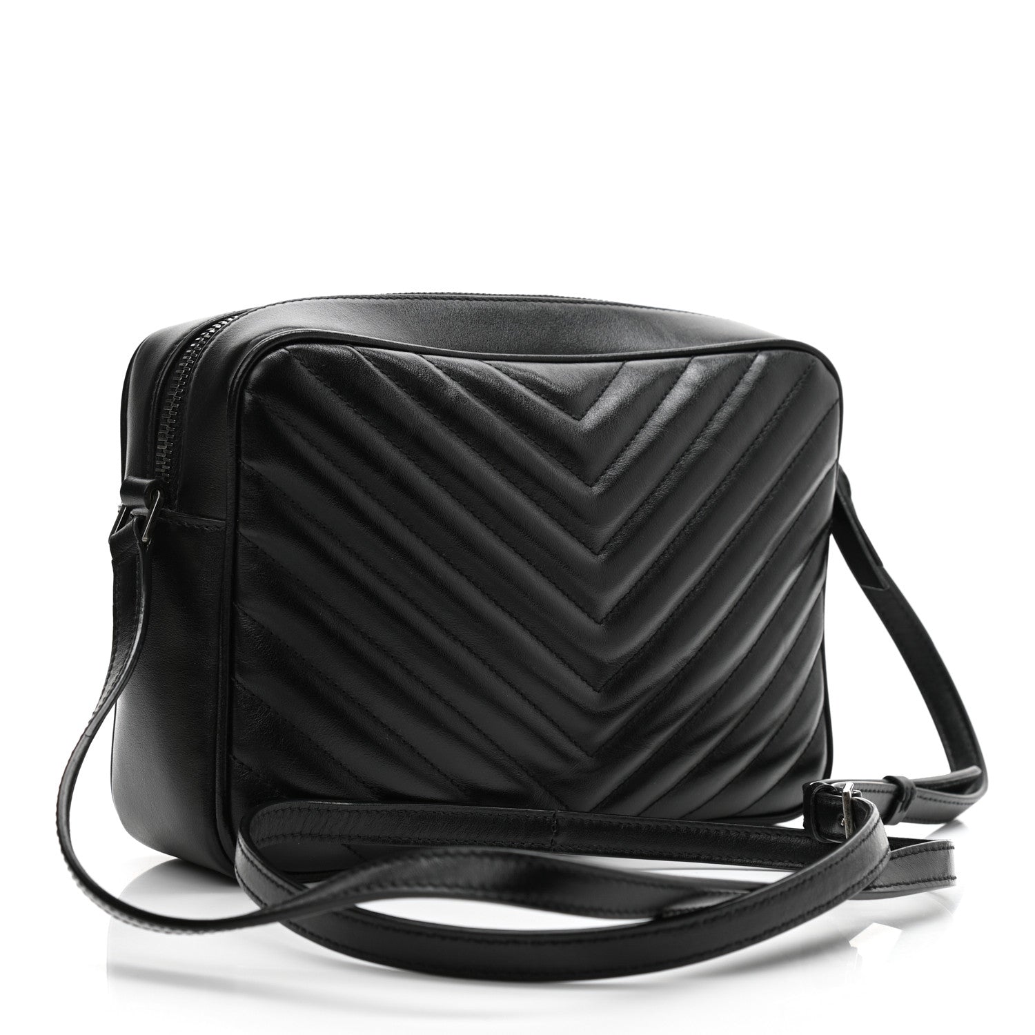 Saint Laurent Calfskin Matelasse Monogram Lou Camera Bag Black 3 of 10